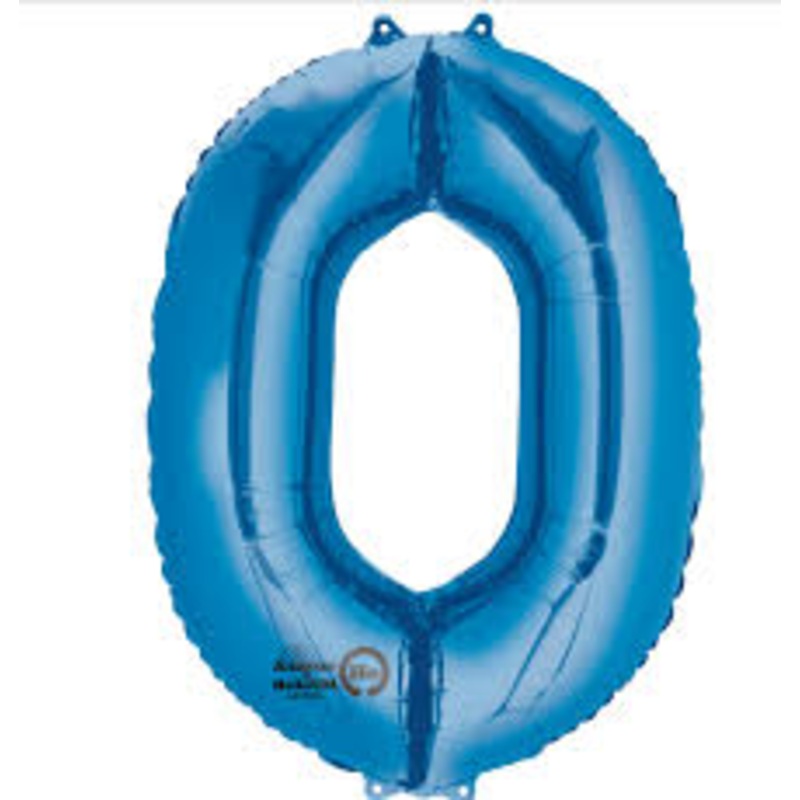 34" Blue Number - 0