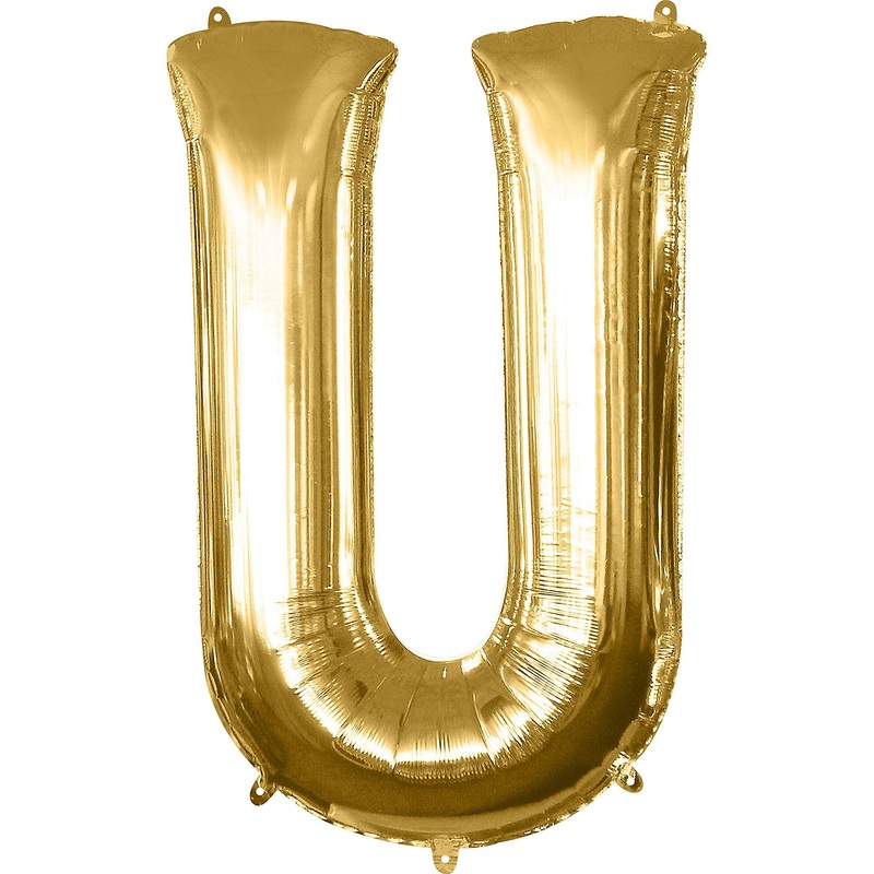 34"  Gold Letter - U