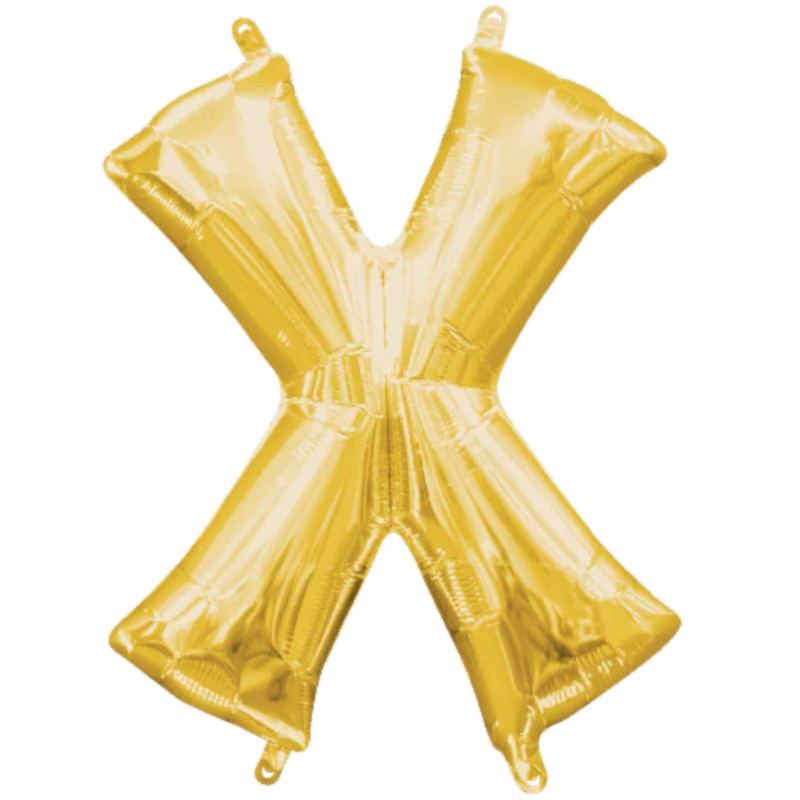 34"  Gold Letter - X