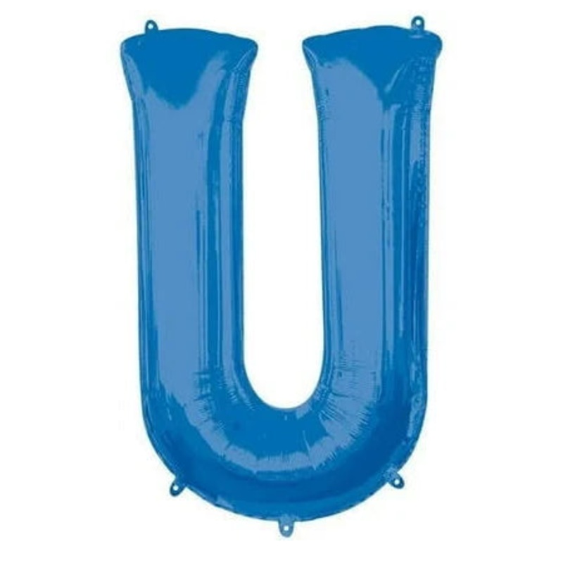 37" Blue Letter - U