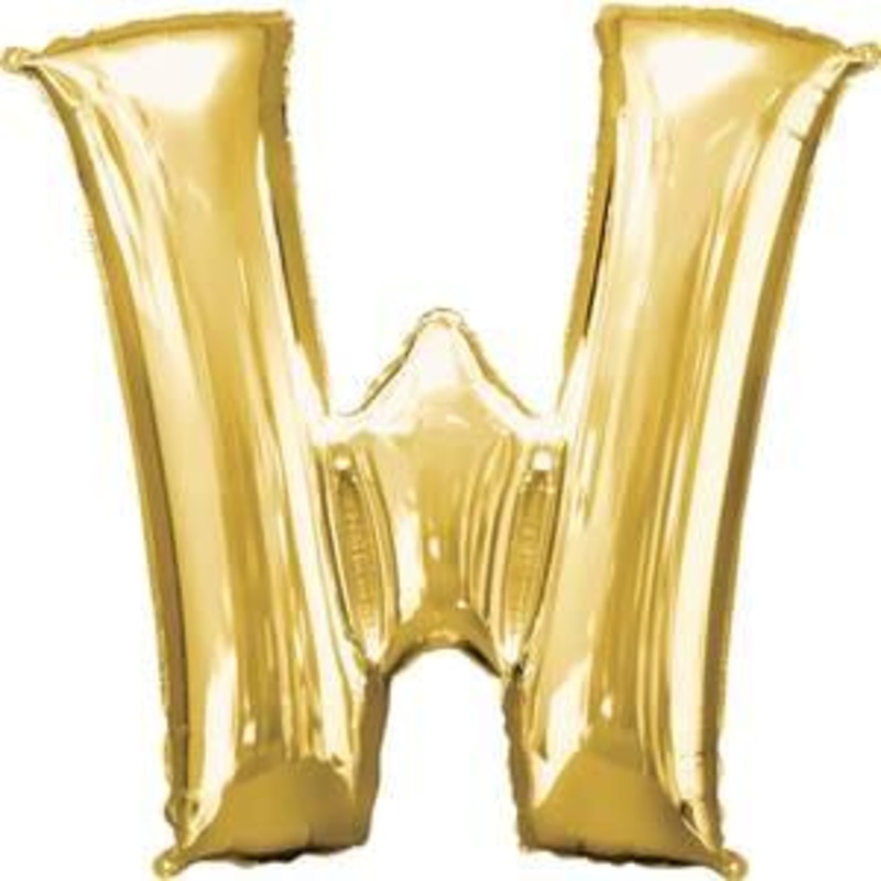 Letter "W" - Gold