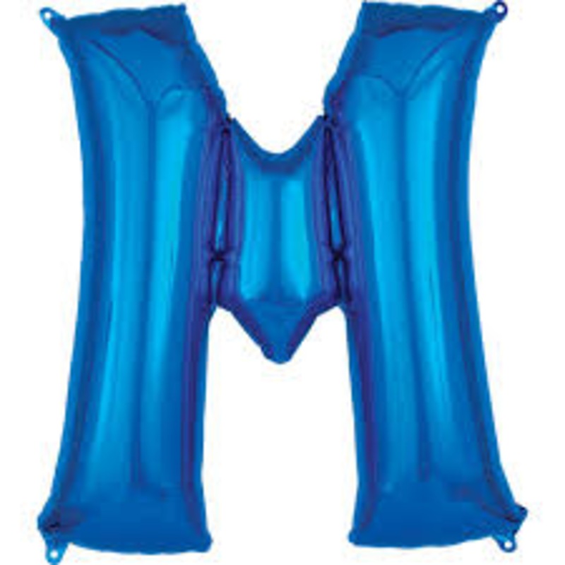 34" Blue Letter - M