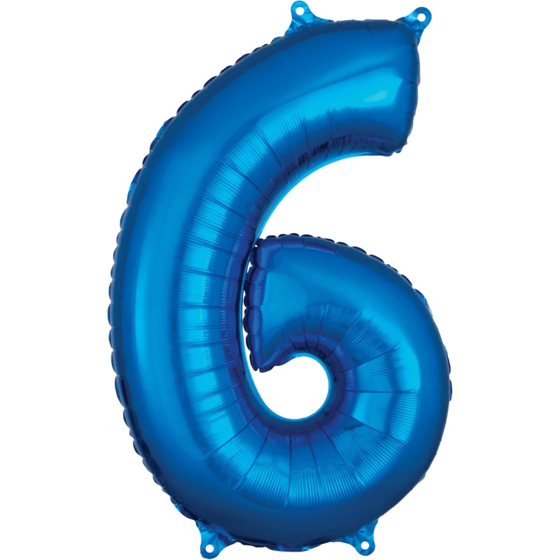 34" Blue Number - 6