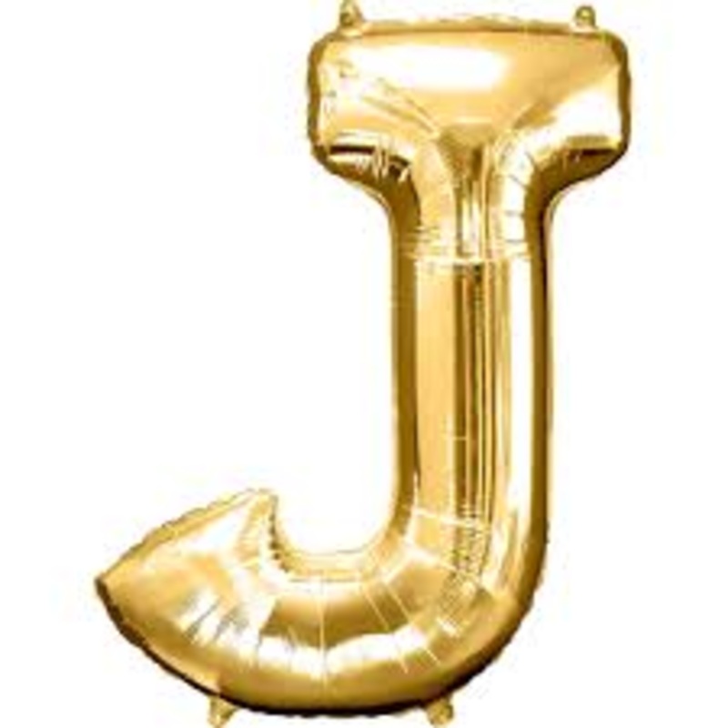 34" Gold Letter - J