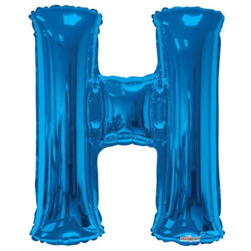 37" Blue Letter - H