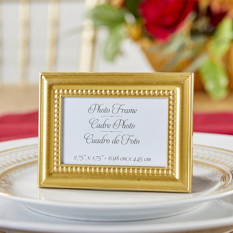 Beautifully Beaded Gold Place Card/Photo Holder 6ct