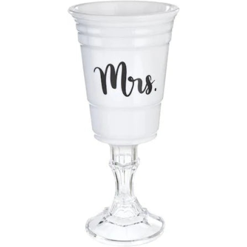 Plastic Stemmed Cup - Mrs.