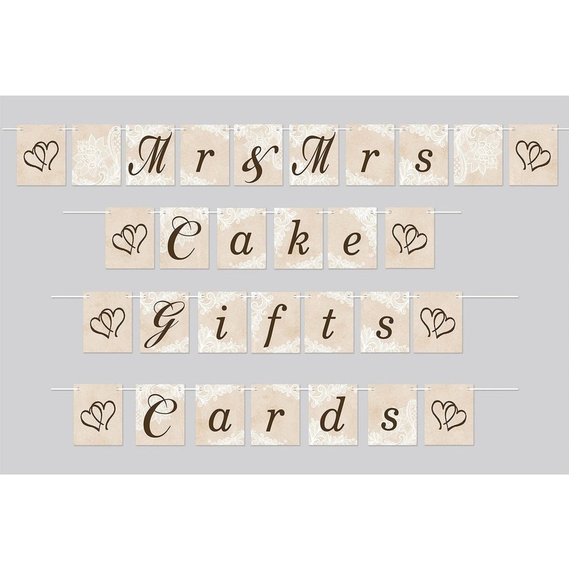 Banner - Wedding Letters Deluxe Set