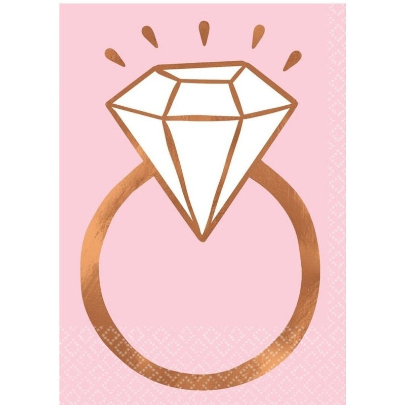 Blush Wedding Lunch Napkins - Hot-stamped
