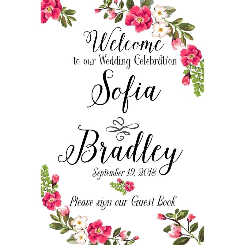 Customizable Yard Sign / Lawn Sign Welcome Wedding Floral