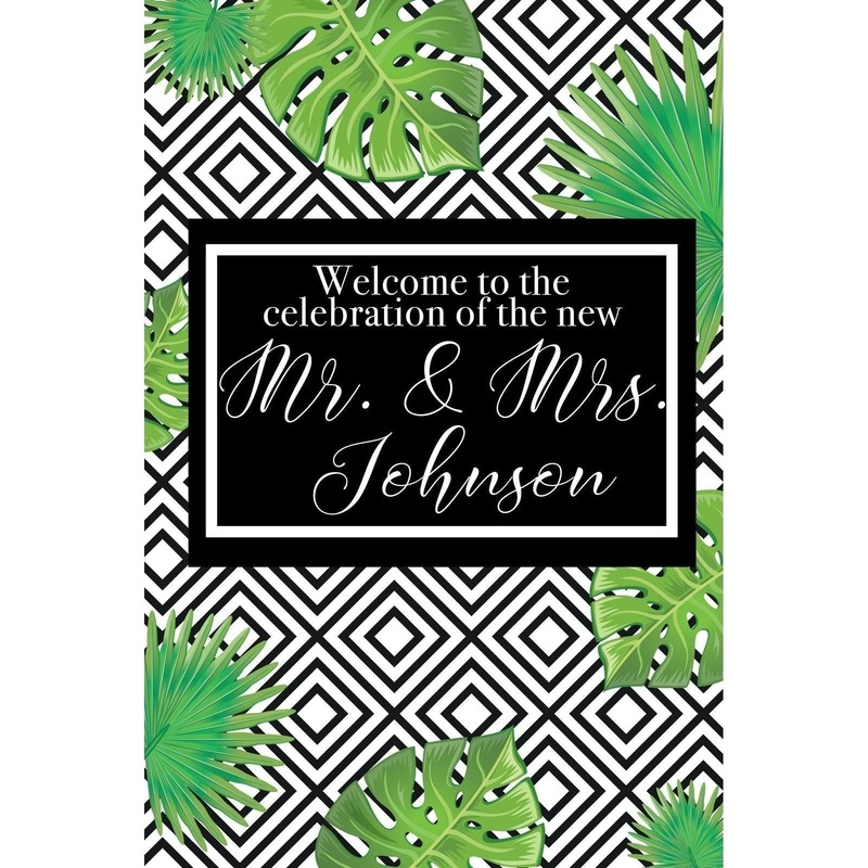 Customizable Yard Sign / Lawn Sign Welcome Wedding Jungle Floral