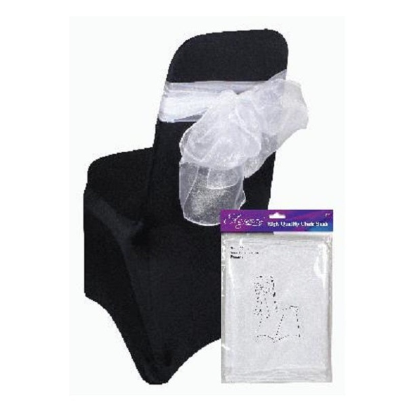 Eleganza White Wedding Chair Sashes