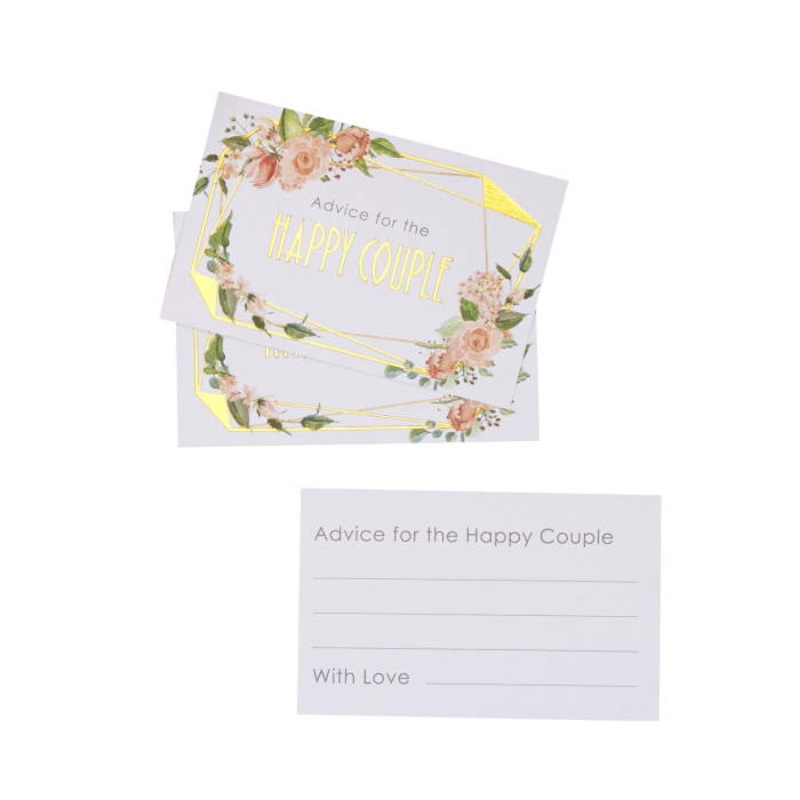 Floral Wedding Advice Cards Pack of 25