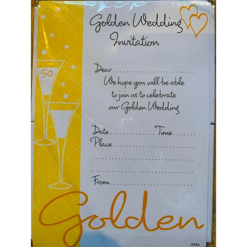 Golden Wedding (50th) Invitations - 20ct