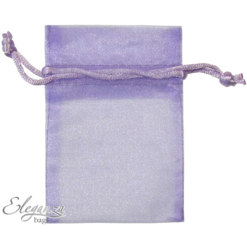 Lilac Organza Bags: Wedding Favour Bags Pack of 10