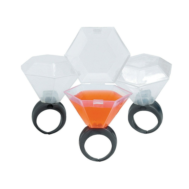 Plastic Wedding Ring Shot Glasses 12 ct.