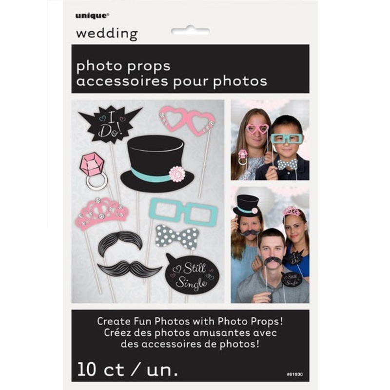 Wedding Photo Booth Props  10pk