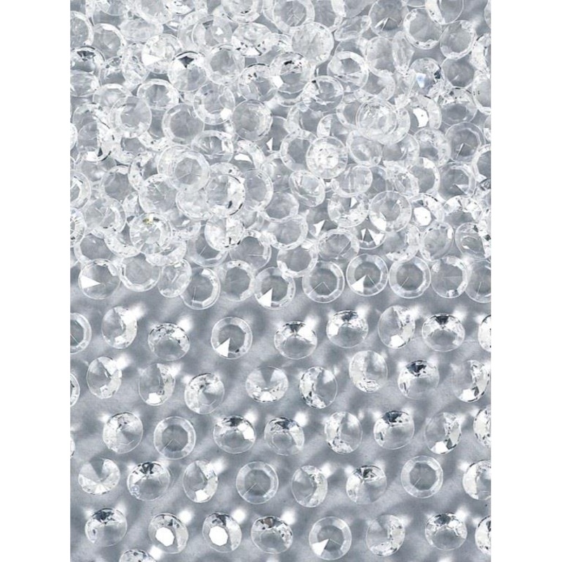 White Clear Gem Wedding Table Confetti Decoration
