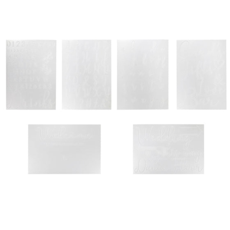 A Touch of Pampas Wedding Stencils 6pk