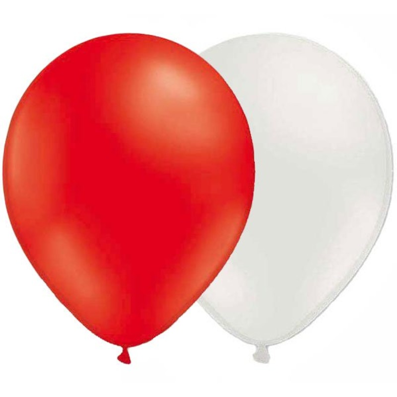 Balloons White Red
