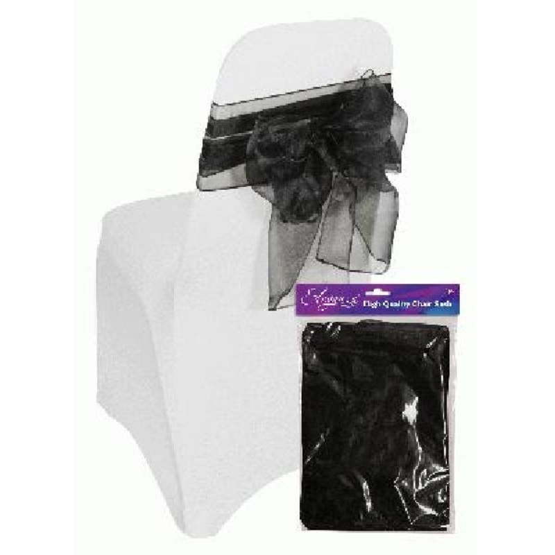 Black Eleganza Sheer Wedding | Function Chair Sash