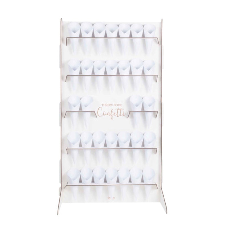 Botanical Wedding Bronze Foiled Confetti Stand 77cm x 42cm 33pk
