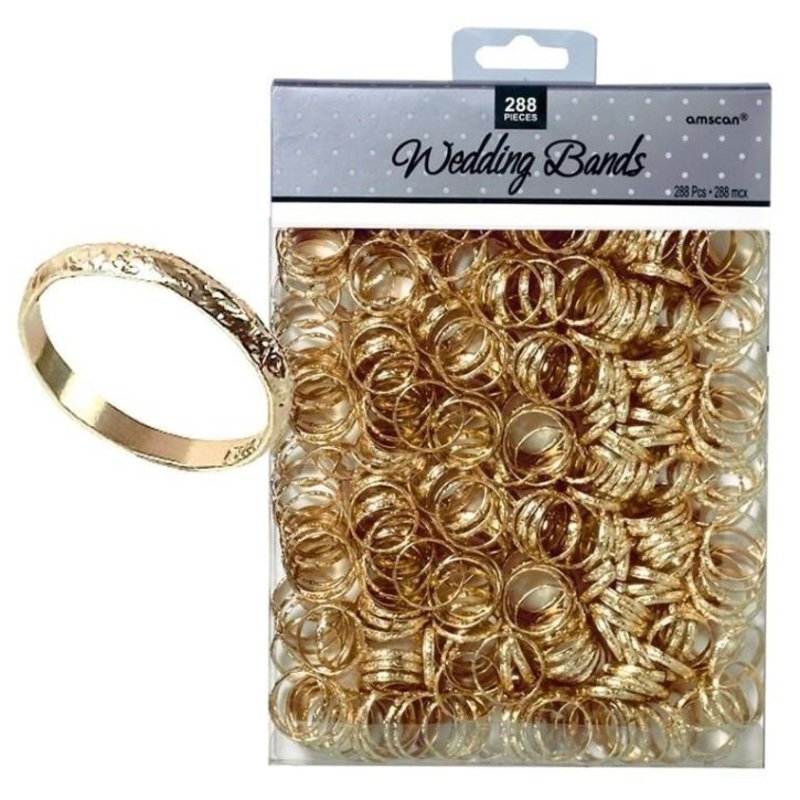 Gold Band Wedding Favours Table Decorations