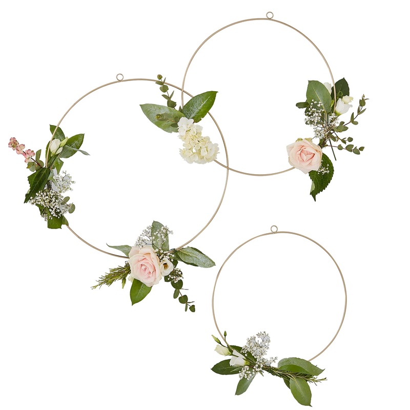 Gold Wedding Hoops Only 3pk