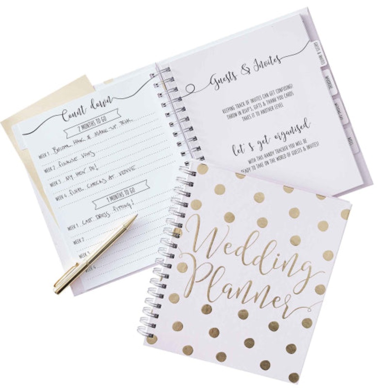 Gold Wedding Wedding Planner 23cm x 22cm x 3cm Each