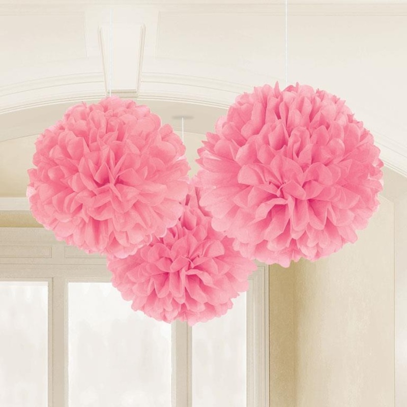 Pink Wedding Fluffy Tissue Decorations