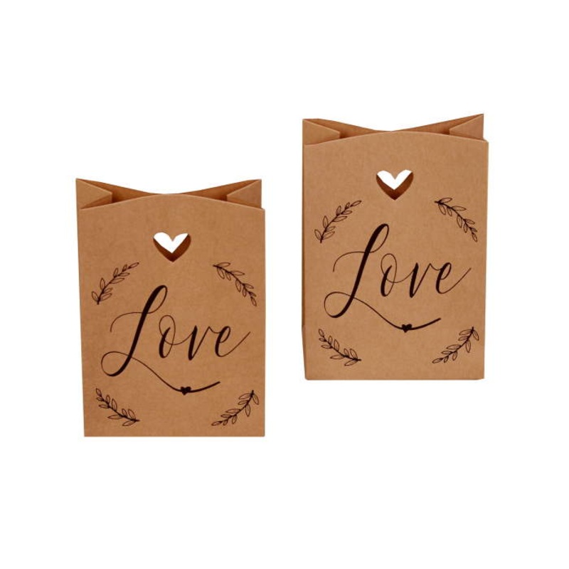 Rustic Kraft Wedding Favour Treat Bag Pack of 10