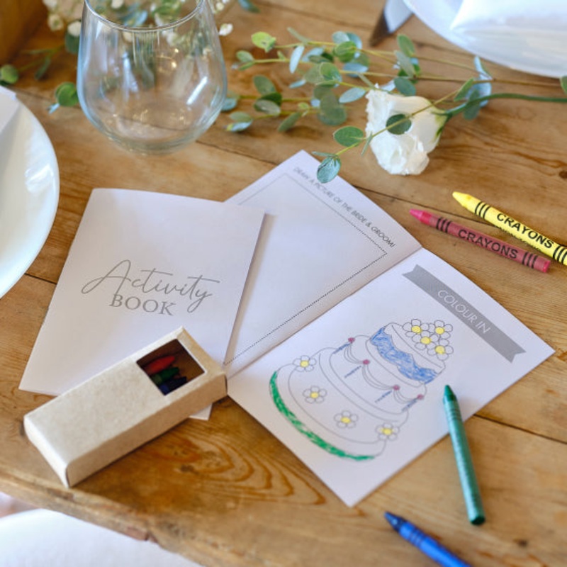 Rustic Romance Wedding Activity Books 14.7cm x 10.5cm 5pk
