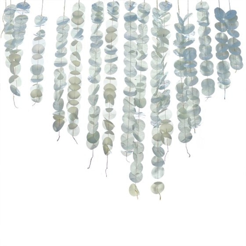 Sage Wedding Hanging Tissue Paper Backdrop 16pk