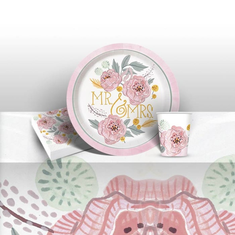 Wedding Pack - Floral Tableware