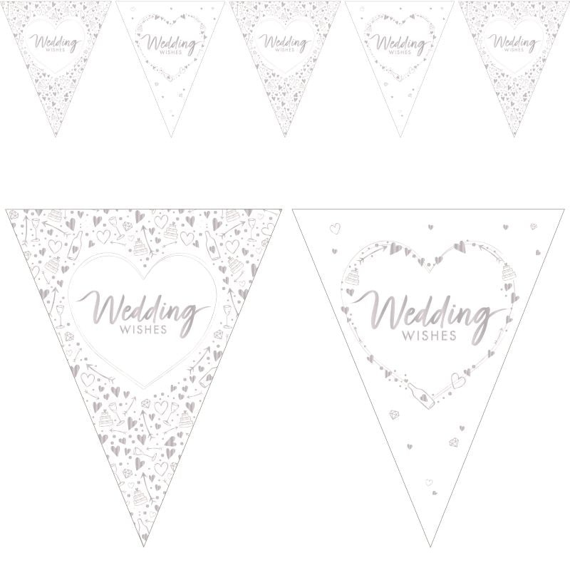 Wedding Wishes Wedding Bunting 3.7 Metres