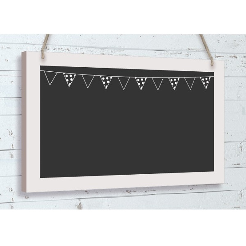 Wedding Wooden Black Board Bunting Hanging Decoration