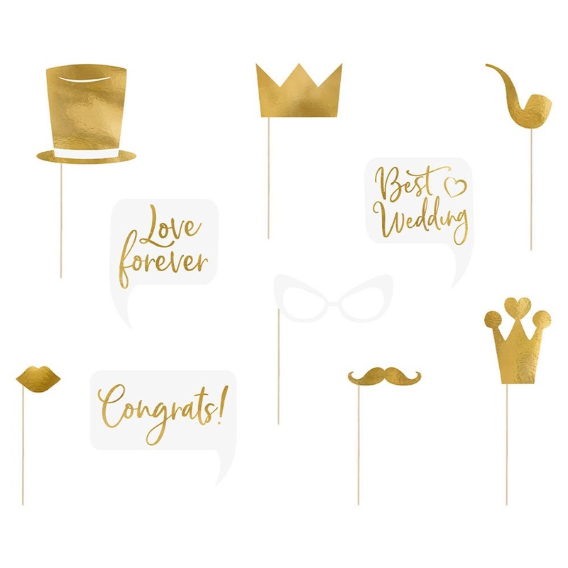 Wedding Photo Props Gold