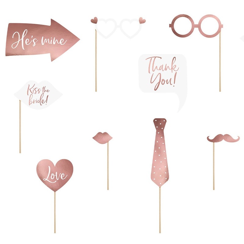 Wedding Photo Props Rose Gold
