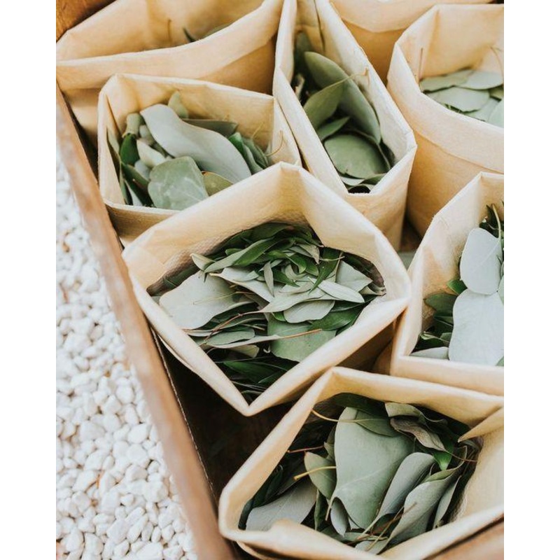 400 Pieces Eucalyptus Leaves Artificial Eucalyptus Petals Fake Leaves for DIY Wedding Bouquet