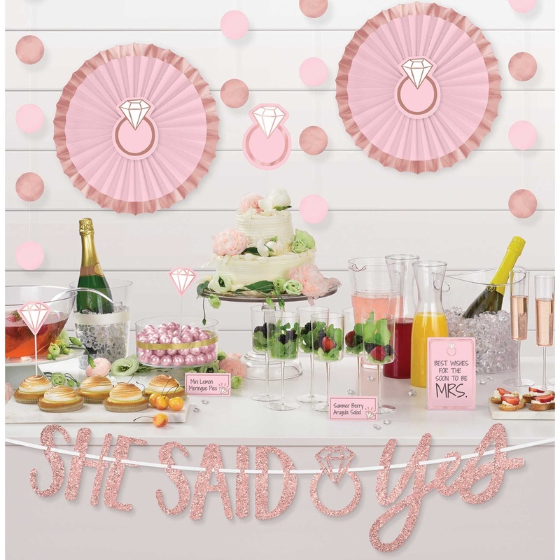 Blush Wedding Buffet Table Dec Kit
