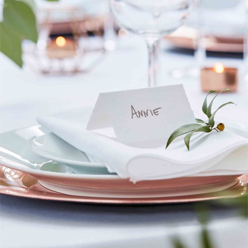 BOTANICAL WEDDING WHITE COTTON PAPER PLACE CARD PACK