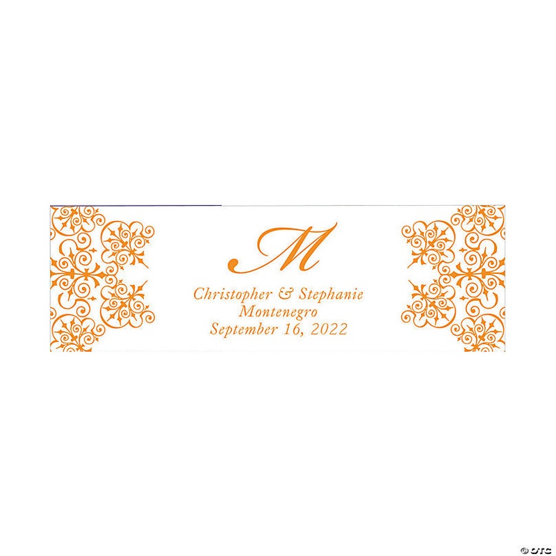 Monogram Script Wedding Custom Banner - Medium