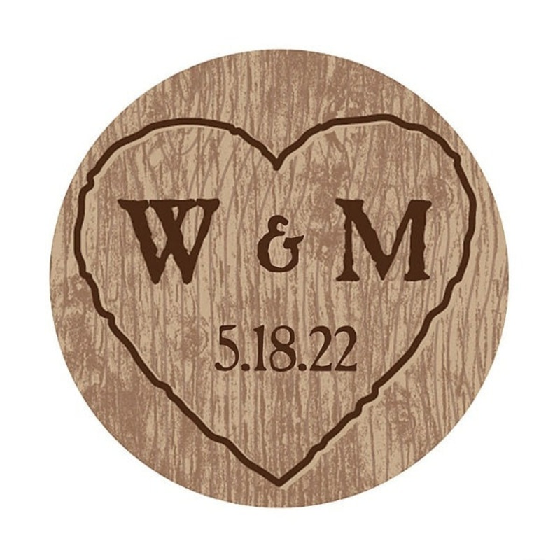 Personalized Love Birds Wedding Favor Stickers