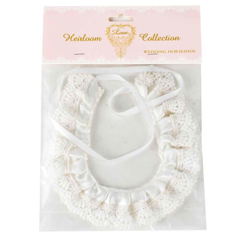 Wedding Gift Bridal Charm Horseshoe White