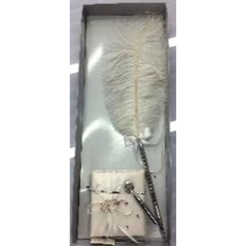 Wedding Signature Feather Pen Quill With Holder