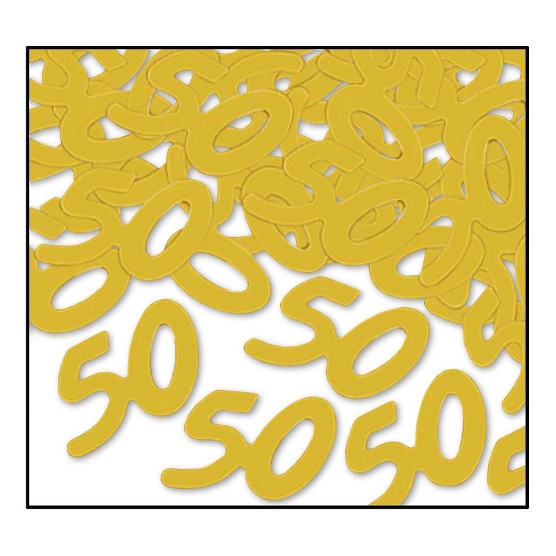 12 Pack Beistle Confetti 50th Anniversary Silhouettes gold (0.5 Oz/Pkg)
