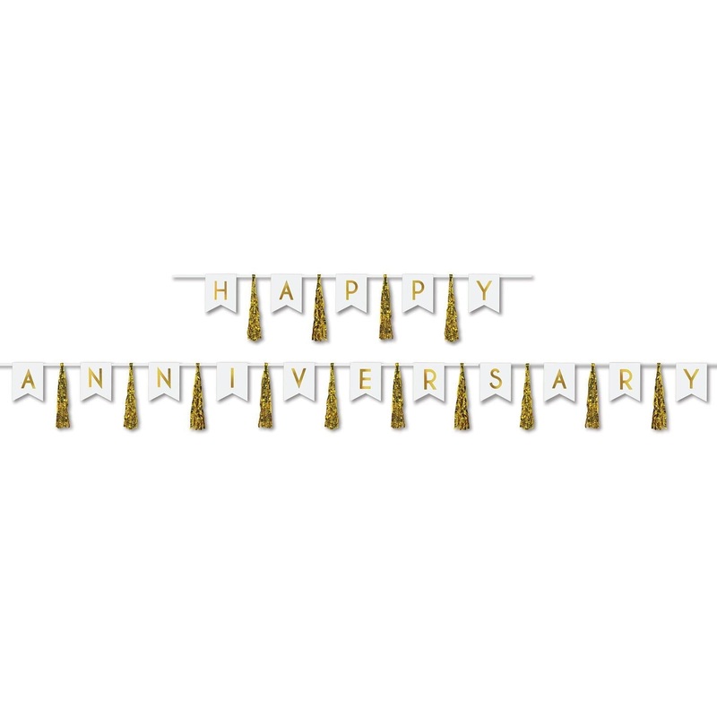 12 Pack Beistle Happy Anniversary Tassel Streamer