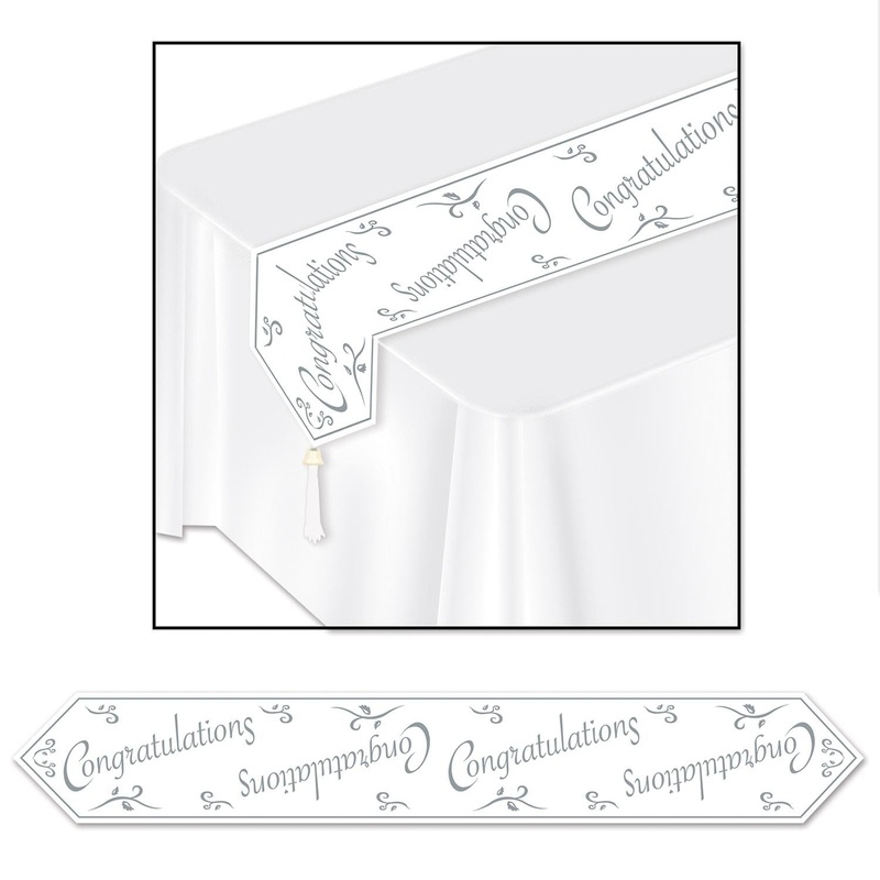 12 Pack Beistle Printed Congratulations Paper Table Runner