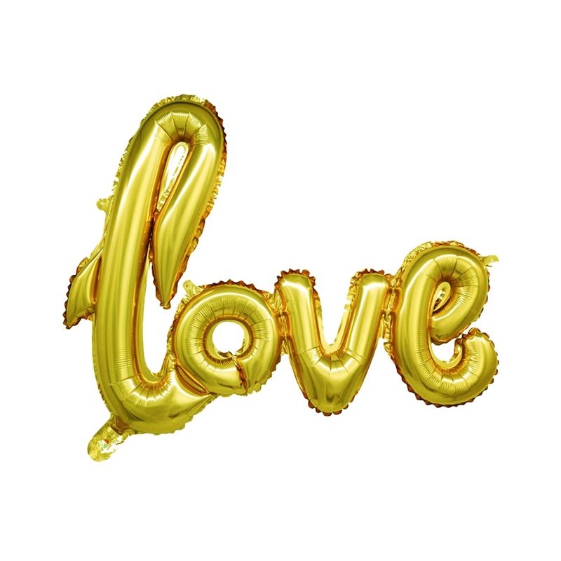 16in Love Script Phrase Gold (DOES NOT FLOAT)