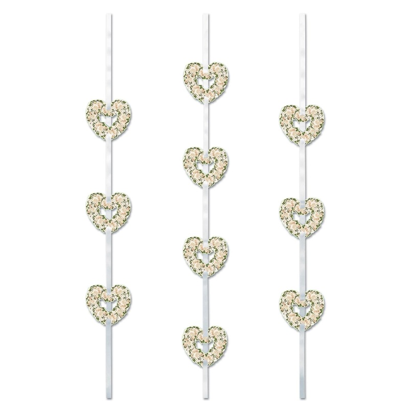 36 Piece Beistle Heart Ribbon Stringers